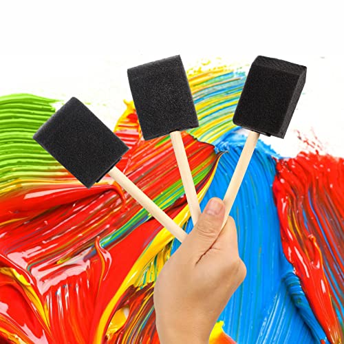 20 Pcs Foam Paint Brushes, 2 Inch Foam Brush, Wood Handle Sponge Brush, Sponge Brushes For Painting, Foam Brushes For Staining, Varnishes, And Diy Craft Projects #TOP4