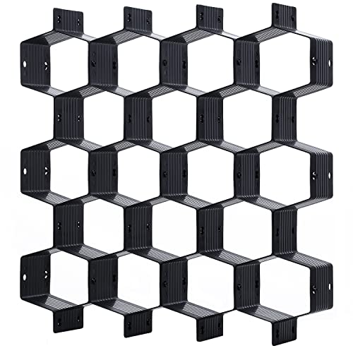 Honeycomb Separator Adjustable Drawer Organizer Divider for Underwear Belt-Scarf Socks Organizer (Black)