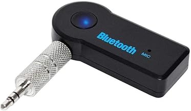 محول بلوتوث لاسلكي بمنفذ صوت AUX مزود بميكروفون لسيارة لاستقبال الاغاني