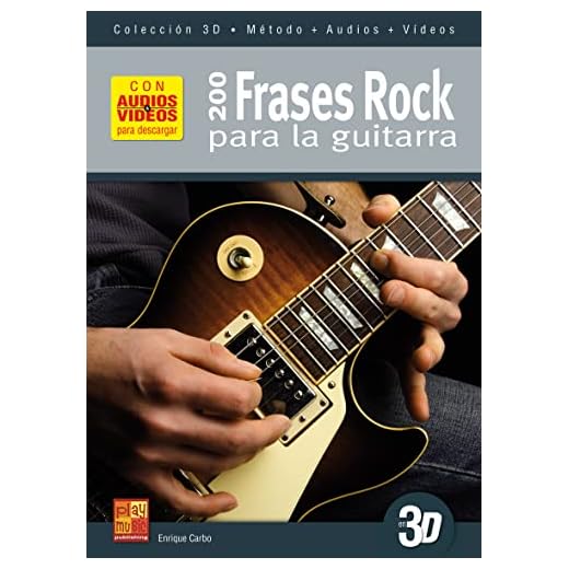 200 frases rock para la guitarra en 3D (Libro de gran formato con grabaciones audios y vídeos para descargar)