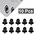 uxcell Black Rubber 6.35mm Audio Jack PC DVD Microphone Socket Dust Cover 10PCS