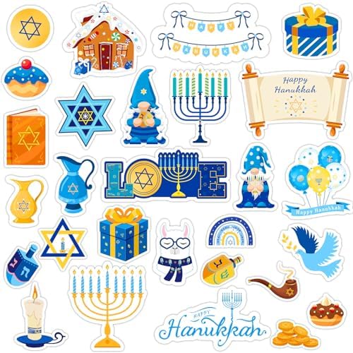 The Dreidel Company Hanukkah Window Gel CLINGS, 10