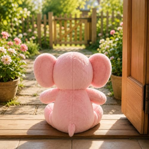 Image of Plush Elephant Soft Toy, 40 cm, Pink, Flappy Legs