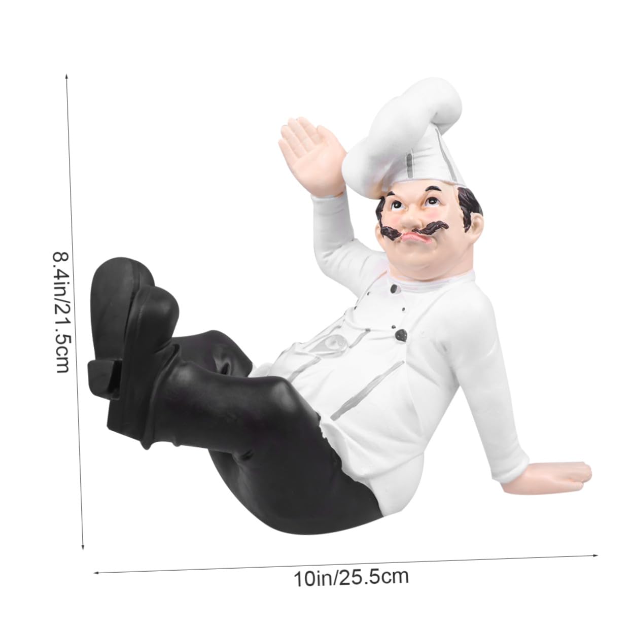 iplusmile Statua Chef in Resina Stile Europeo Decorazione Stabile per Cucina Ristorante e Casa Ornamento da Tavolo