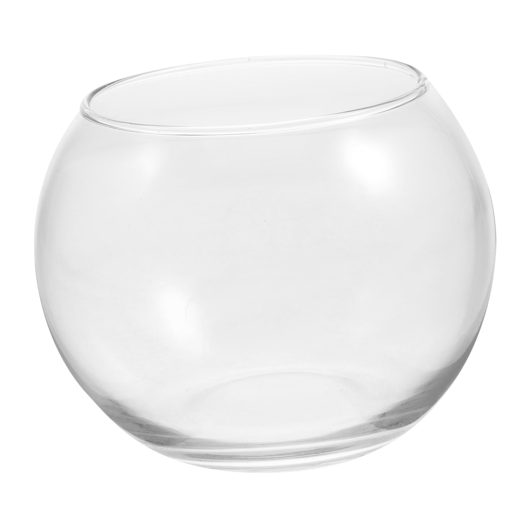 OFFSCH 2 Piezas pecera de Cristal decoración cristalball Fish Tank terrario florero jarrones Redondos para Flores Claro macetas Planta pecera Redonda de Cristal tazón Duradero Vidrio