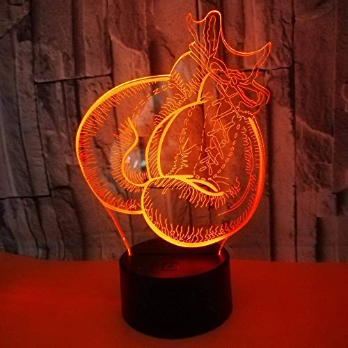 SAFWE 3D Night Light,Led Boxing Gloves Optical Illusion Visual Touch Table Lamp