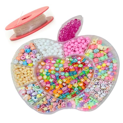 Maleta Kit Miçangas Infantil Para Pulseira + Silicone 10 M Pulseiras