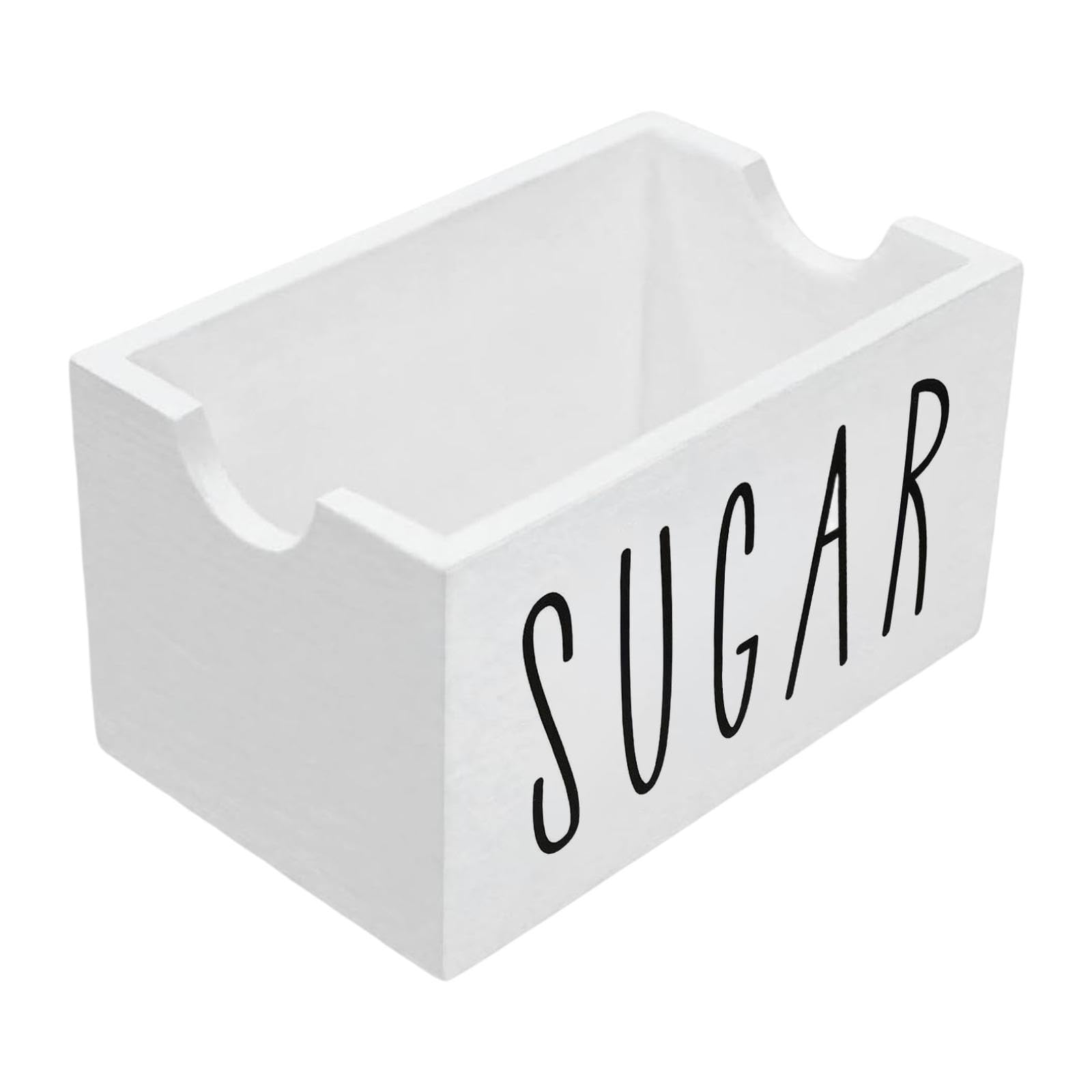 UJEAVETTE Sugar Packet Holder Rustic Organizer 20 Packets for Kitchen Restaurant Table White-image-23