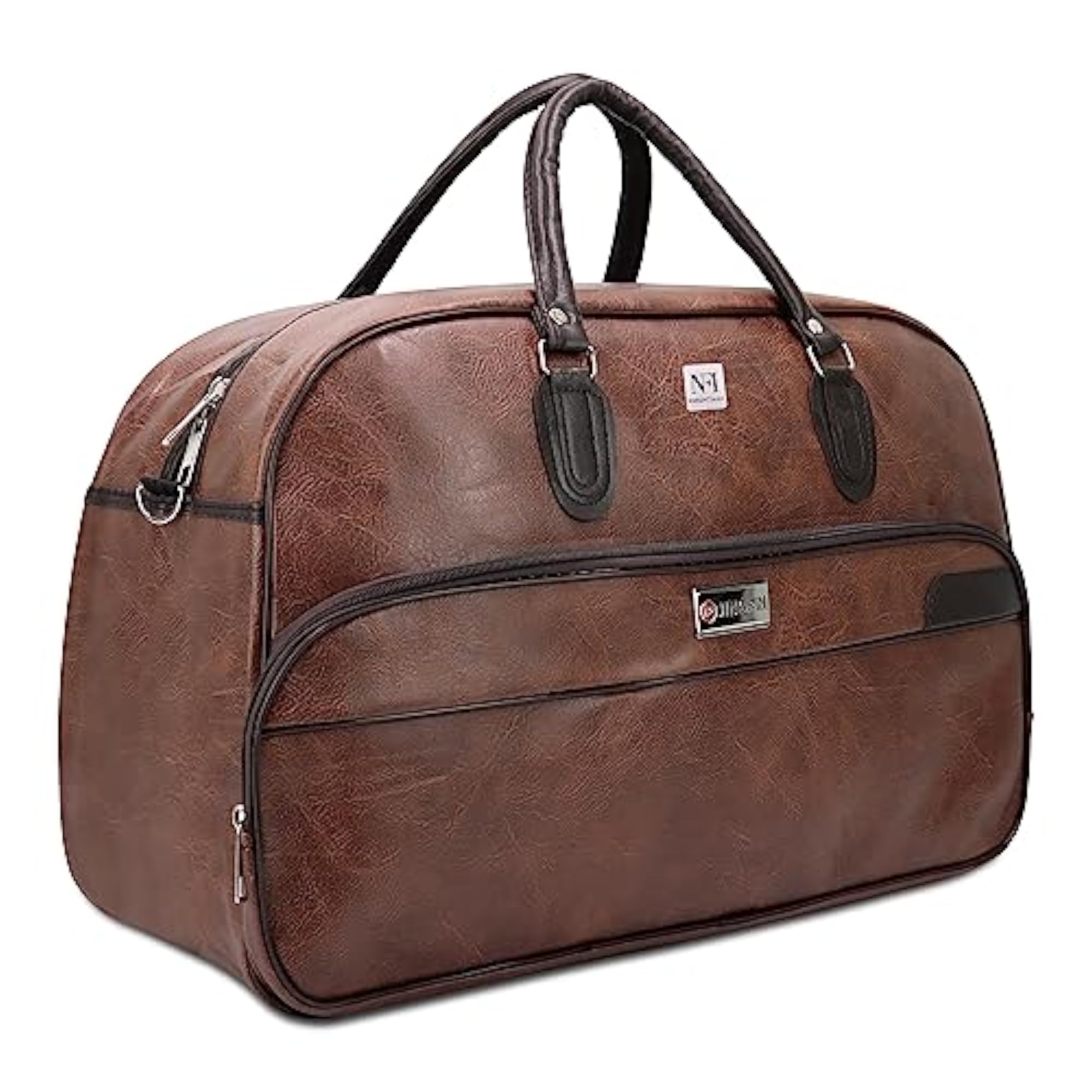 Large Leather Duffle Bag for Travel, Stylish Cabin Bag