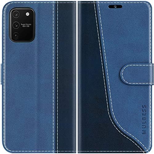 Mulbess Phone Case for Samsung Galaxy S10 Lite - Flip Wallet Cover - Magnetic Protective Leather Case with Credit Card Slot - Dark Blue