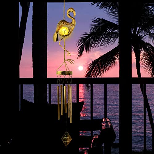 Flamingo Wind Chimes Farher's Day Gift Flamingo Gifts For Dad Wind Chime Wind Chimes Grandpa Garden Gift Retro Garden Decor Grandma Birthday Gift Outdoor Flamingo Music Wind Chimes #TOP2