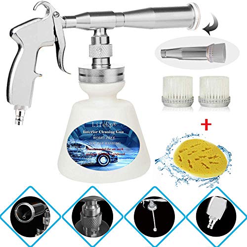 Nettoyage voiture Efficent Pistolet de Nettoyage à Air Comprimé-Accessoire de nettoyage voiture avec le pouvoir puissant pour lavage de Pneu vitre de Voiture Intérieur avec pouvoir puissant nettoyant Cover