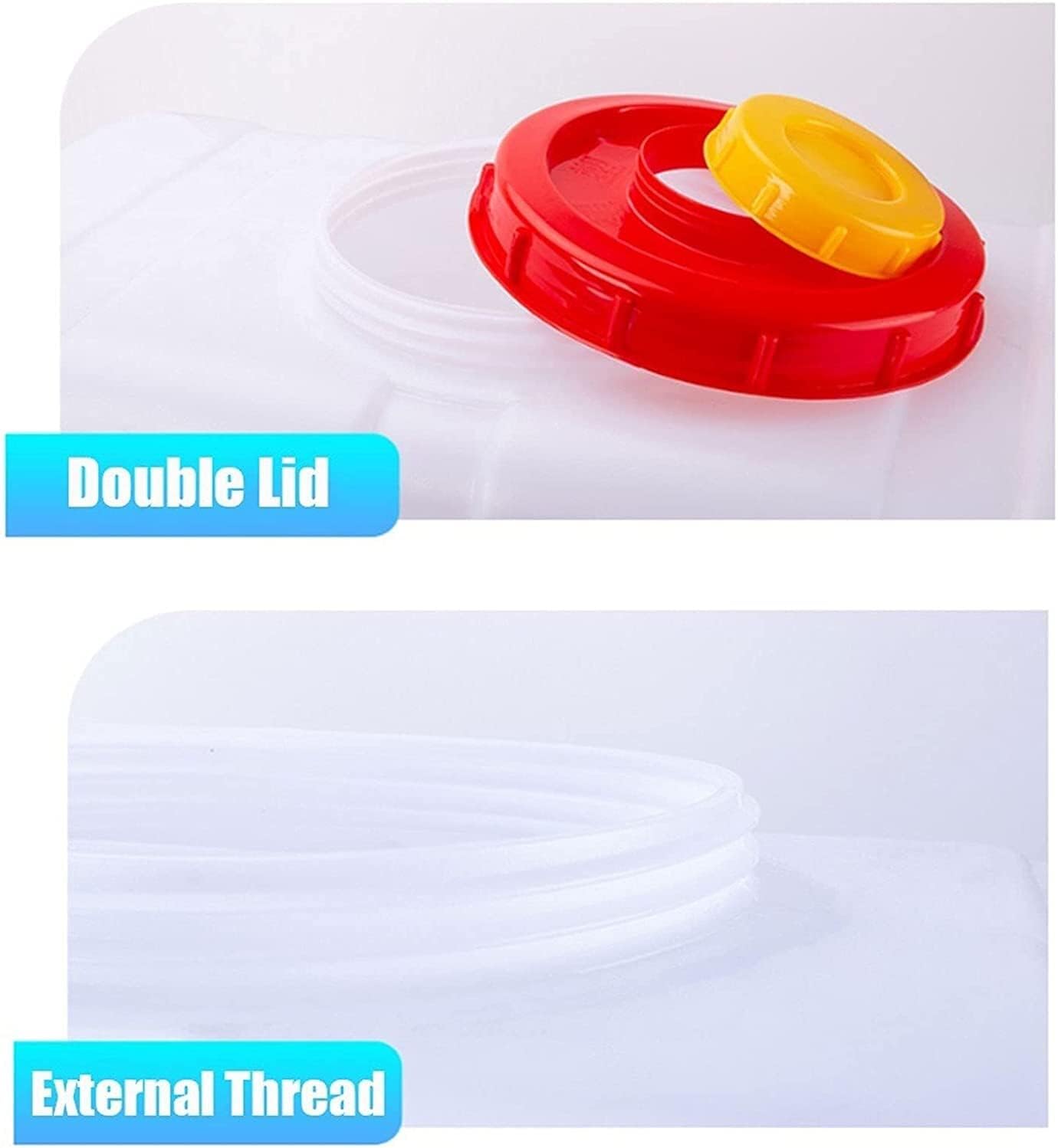 Water Tank Plastics Water Container with Screw Cap Ultralight Portable Waterbucket Camping Water Storage Carrier Jug Outdoor Water Storage for Camping Hiking(25L)