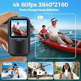 AIKER Caméra Sport 4k 60fps,Version Améliorée Camera Action WiFi 130°,Double Écran Camera Moto Étanche Jusqu'À 30m avec Stabilisation,Qualité d'image Ultra HD avec Accessoires Multifonctions - 4