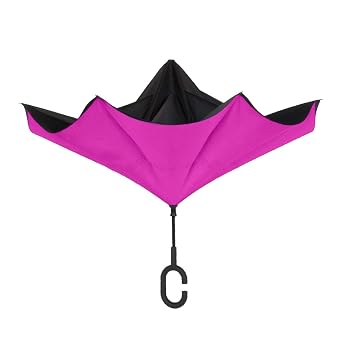 Shedrain Reversible Stick Hot Pink Umbrella, 1 EA