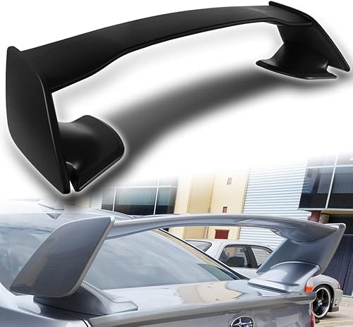 Q1-TECH, alerón trasero de ABS compatible con Subaru Impreza WRX STI 2015-2021, alerón trasero de ABS estilo STi, alerón de repuesto para maletero y