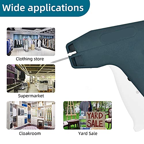 2006 Pcstagging Gun Kit Including Liumai Tag Gun, 5 Steel Needles, 1600 Clear Barbs Fasteners, 400 Pieces Clothing Price Label (Gray-Blue) #TOP2