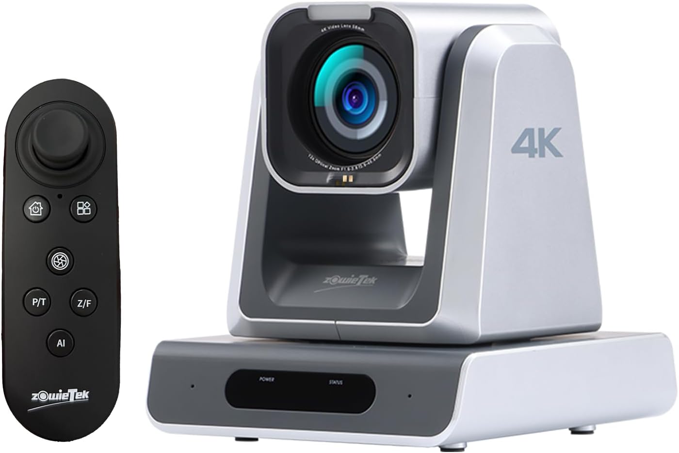 zowietek 4K PTZ Camera(Native NDI|HX3), ZowiePTZ, Ergo-Ease Remote Control, ZowieX APP Manager, 18X Optical+12X Digital Zoom, SDI/HDMI/USB, RTSP/RTMP(s)/SRT Stream, Meeting, Church, Event, Teaching