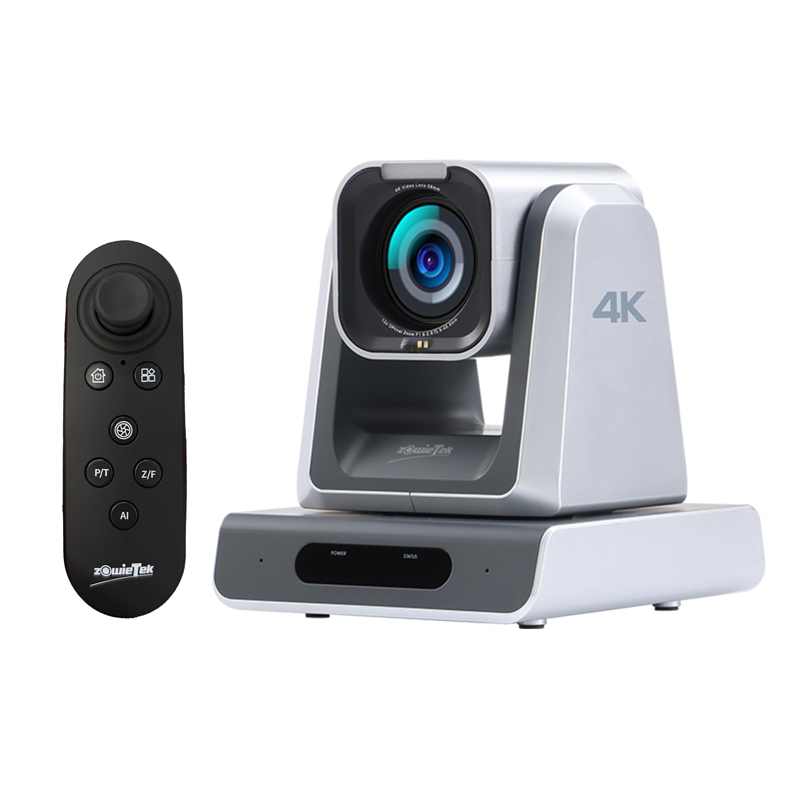 zowietek 4K PTZ Camera(Native NDI|HX3), ZowiePTZ, Ergo-Ease Remote Control, ZowieX APP Manager, 18X Optical+12X Digital Zoom, SDI/HDMI/USB, RTSP/RTMP(s)/SRT Stream, Meeting, Church, Event, Teaching