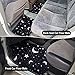 Tallew 26 Pieces Skeleton Cat Moon and Stars Car Seat Cover Full Set for Women Men Rubber Steering Wheel Cover License Plate Frame Mirror Covers Moon and Stars Car Accessories for SUV Truck(Moon)