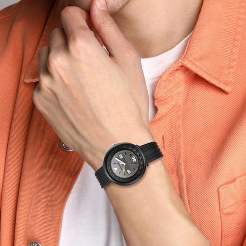 Image of Sonata Excl Fkt (F1 Plastics) Plain 3 Hands Grey Round Dial Black A1Polyurethane Strap Men's Watch - 77121PP03W