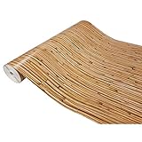 DecoMeister Klebefolie in Holzoptik Möbelfolie Selbstklebende Holzfolie Deko-Folie Holzdekor Selbstklebefolie Fertigrolle 67,5x200 cm Bambus Braun
