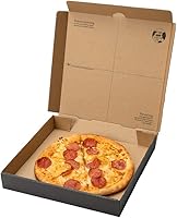 Vista 17 de Restaurantware Eco Pie - Cajas de pizza de 10.6 x 10.6 x 1.7 pulgadas, 50 cajas de entrega de pizza corrugada, reutilizables como platos, cajas