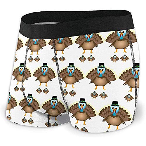 Nancyint Pollos en un Sombrero Calzoncillos bóxer para Hombre Ropa Interior Suave Absorbente con Pretina elástica L