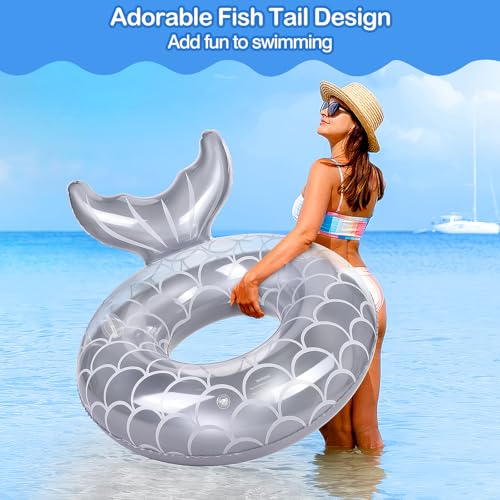 MoKo Pool Float Adult, Inflatable Swim Ring Tube Floaties with Handles - image 2