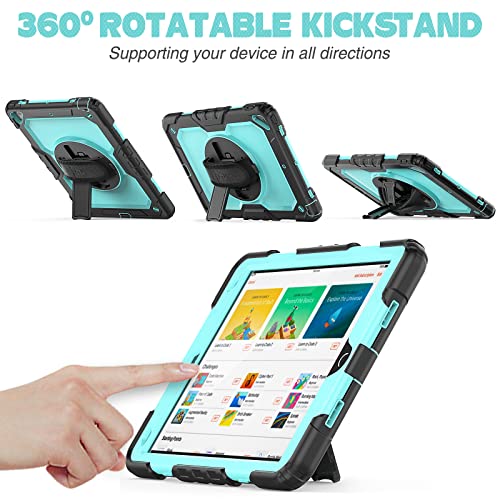 Coque iPad 10.2 Anti-Chute Résistante Écran Protégé avec Bandoulière