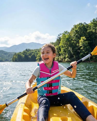 Owntop Swim Jacket Youth 75-125 lbs, Neoprene Swim Vest Kids, Adjustable Straps Buckles, Lightweight, Swimming Training, Boating, Kayak, Water Sports (Pink, L) - image 4