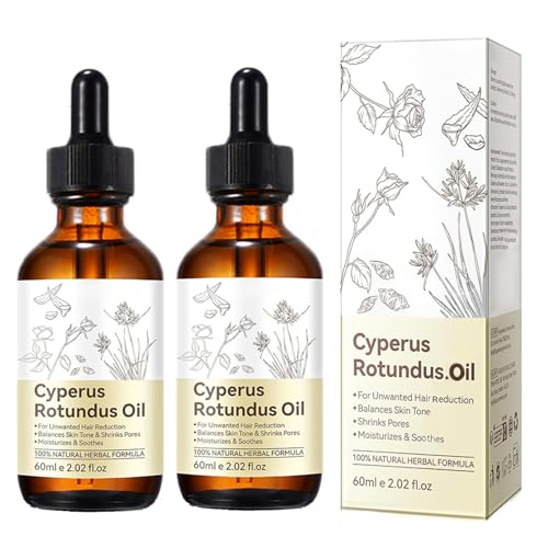 2 PCS Cyperus Rotundus Oil,Cyperus Rotundus Oil for Hair Removal,Reduces Unwanted Body Hair Growth,Moisturize Smooth Skin for All Skin Types for Women & Man (2.02 fl.oz)