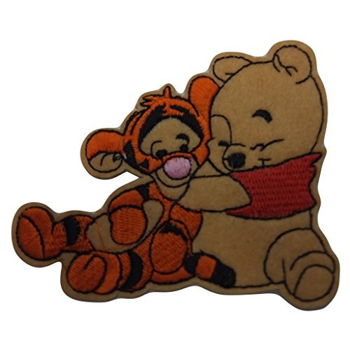 Winnie The Pooh Series Baby Pooh Hugging Baby Tiger Figure Embroidered Patch Decorative Applique #TOP1