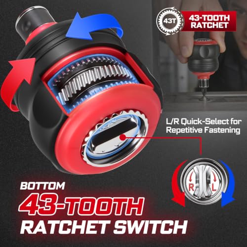 Image of Geinxurn 2-Piece 2-in-1 Detachable Ratchet Screwdriver Handles, Stubby & Mini Ratcheting Screwdriver Handles, Reversible Left /Right Lock, 1 /4 inch Hex Bit Compatible, for DIY & Outdoor Repair
