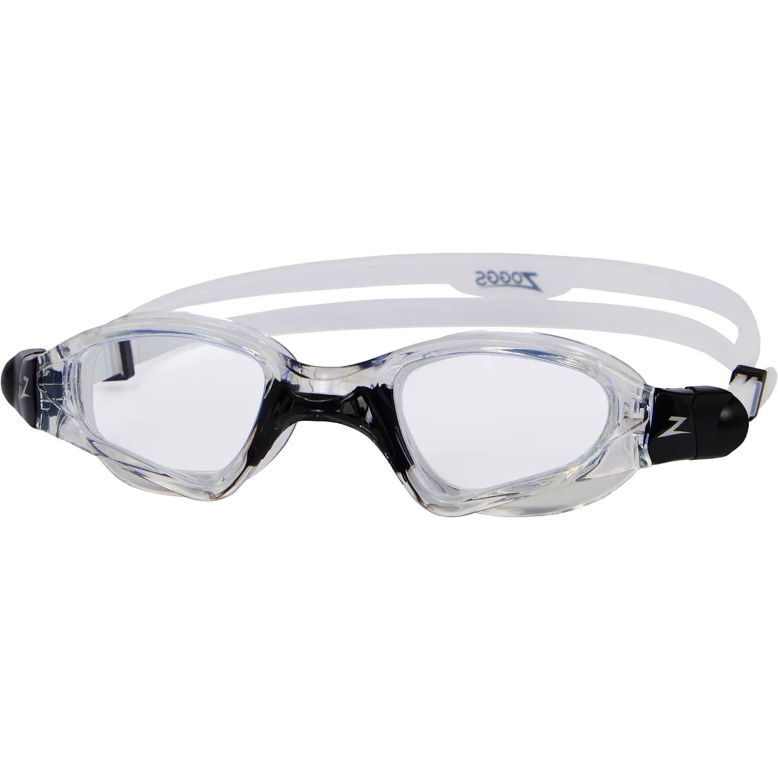 Zoggs Spectra Swimming Goggles Anti-fog Watertight Design, Micro Adjustable, Intelligent Fit, Improved Comfort, Black/Clear - Clear Lens