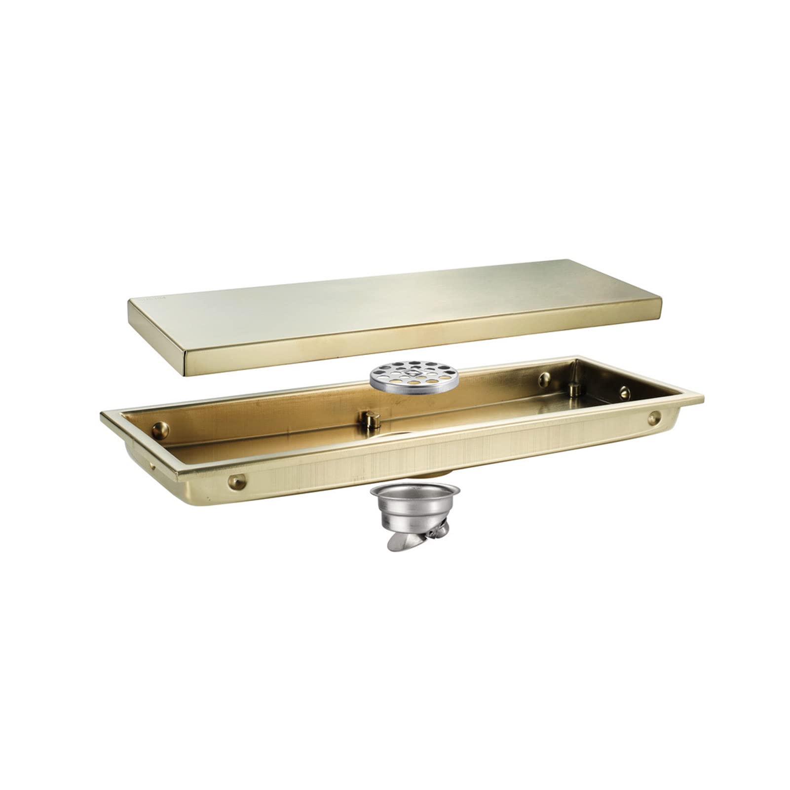 Desagüe Lineal De Ducha De Baño De Acero Inoxidable 304, Desagüe De Ducha De Baño Invisible Anti-Obstrucción Antiolor 300 × 110 Mm
