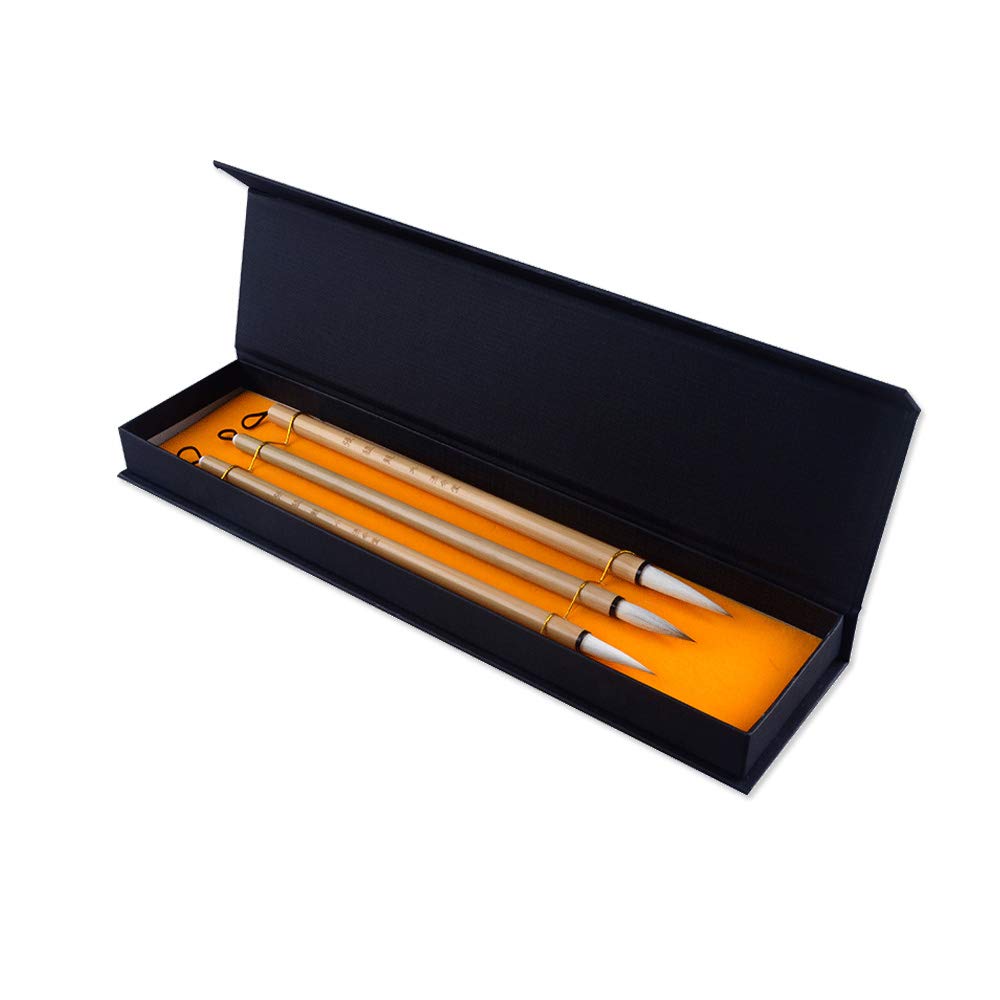 Tianjintgng Handmade Chinese Calligraphy Writing Practice Sumi Ink Painting Bamboo Brush 毛笔 for Beginner (L)-image-4