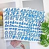 ZTXPRO 4 Pack Self Adhesive Vinyl Letter Number Symbol Stickers Kit, Alphabet Number Stickers for Mailbox, Door, Kitchen, Address Number, Scrapbook, Notebook - Blue #2