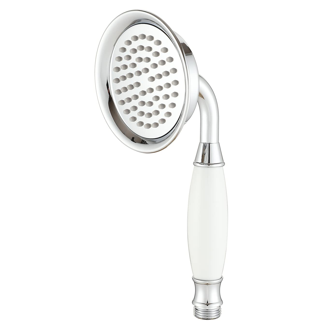 Wussh Chrome Hand Shower Head 3.85 Inch Classic Traditional Brass Telephone Hand Shower Head Polished Chrome And Ceramic Handheld Showerheads