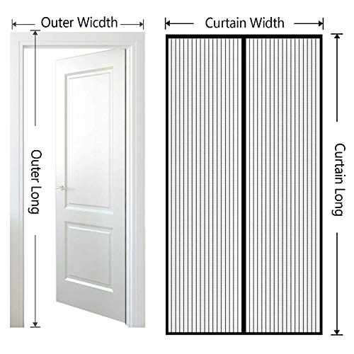 AMCER Zanzariera Magnetica per Porte, Telaio in