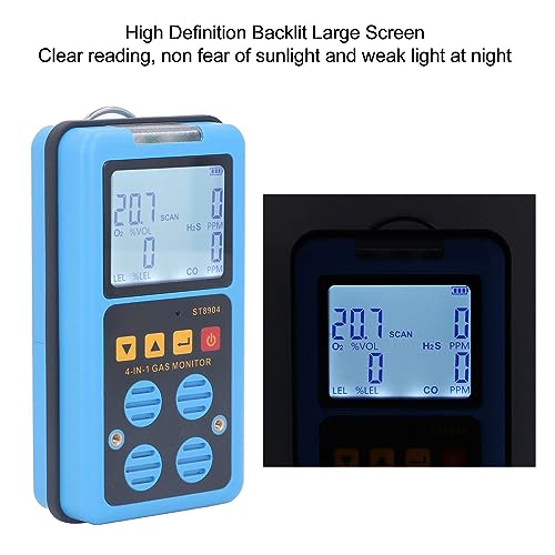 Detector de Gases Múltiples portátil con sensor sensible y pantalla retroiluminada 3