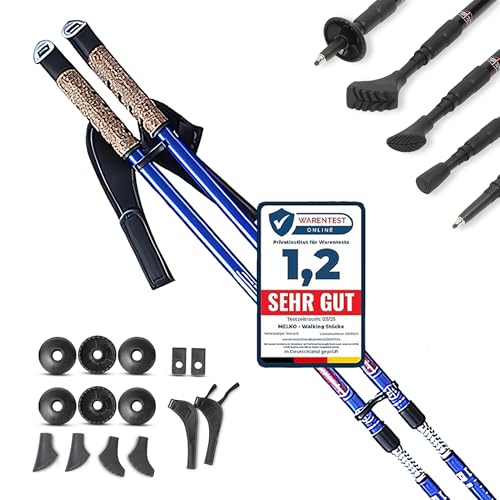 Melko Premium Nordic Walking Stöcke aus Duraluminium, 2er Set, frei...