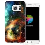 dessana Weltall Himmel transparente Schutzhülle Handy Case Cover Tasche für Samsung Galaxy S7 Galaxie Planeten