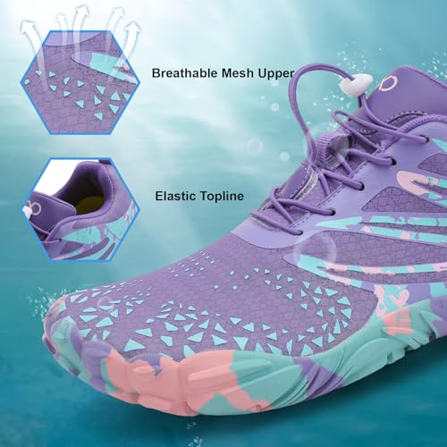 Image of XIHALOOK Athletic Hiking Water Shoes Womens Mens Quick Dry Barefoot for Beach Walking Kayaking Surfing Training