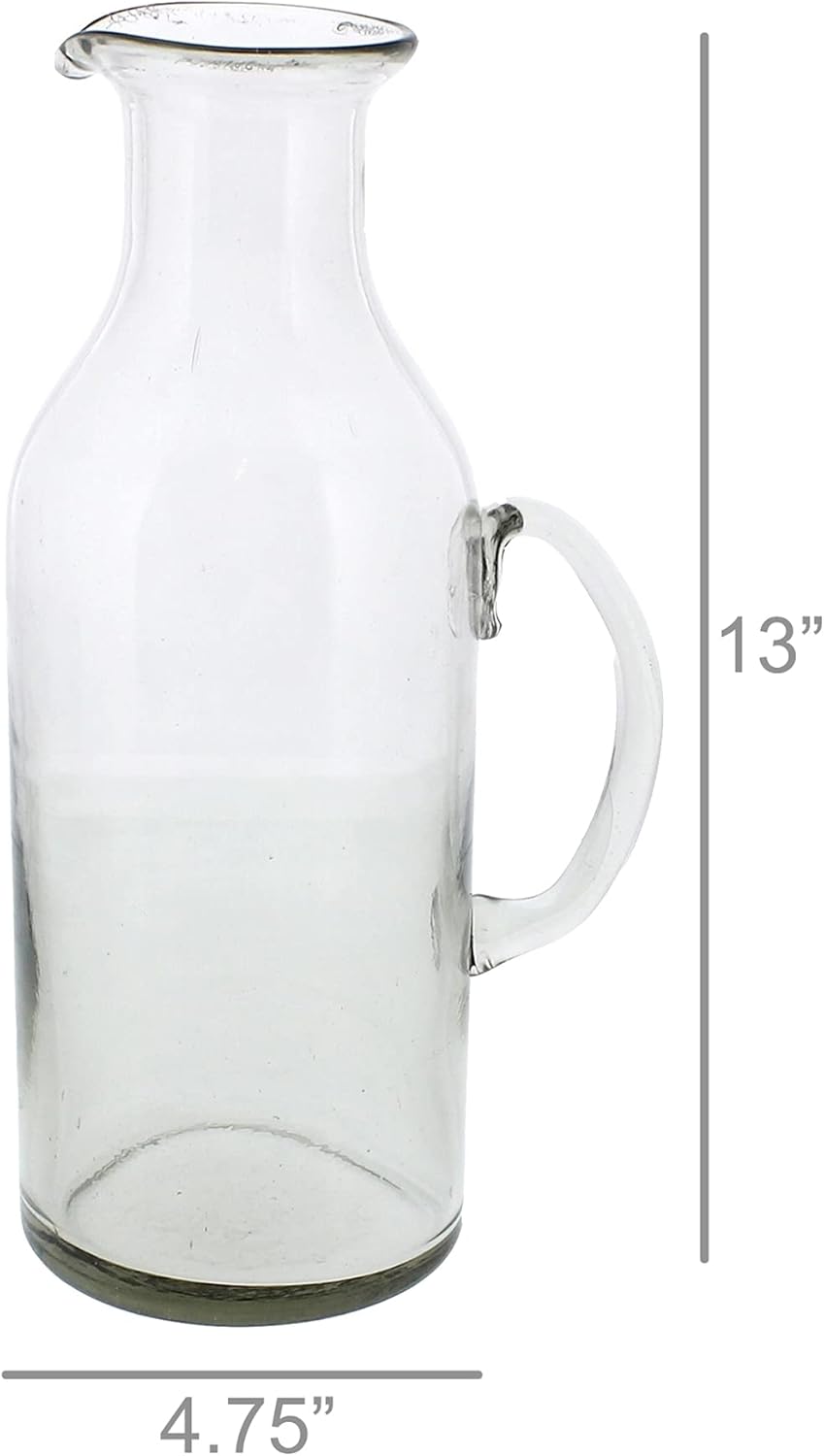 HomArt 8759-0 Cantina Recycled Glass Carafe, 13-inch Height