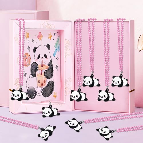 Image of 24 Pack Baby Panda Necklace Party Favors for Animal Themed Baby Shower, Birthday Party, Wedding, School Carnival Rewards, Photography Props, Home Decorations, Classroom Prize