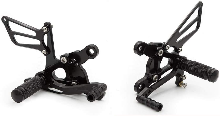 FXCNC CNC Billet Motorcycle Rearset Foot Pegs Rear Set Footrests Fully Adjustable Foot Boards Compatible with CBR900RR 893cc (SC28) 1992-1999, CBR919RR (SC33) 1996-1999, CBR400RR NC29 1993-1999
