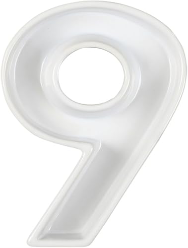 Miniatura 1 de Bandeja de cerámica para platos, número 9, color blanco