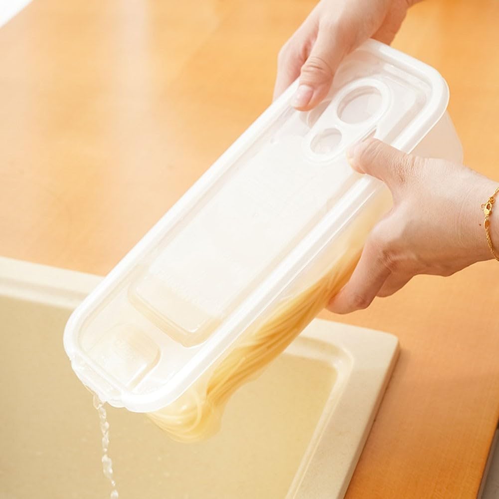 Ustensile de cuisine pratique, cuiseur à pâtes au micro-ondes avec trou de drainage intégré et nettoyage facile