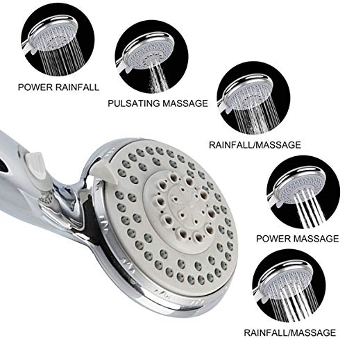 Cabezal de ducha con interruptor multifunción para transformar tu baño en un spa de 5 modos 4